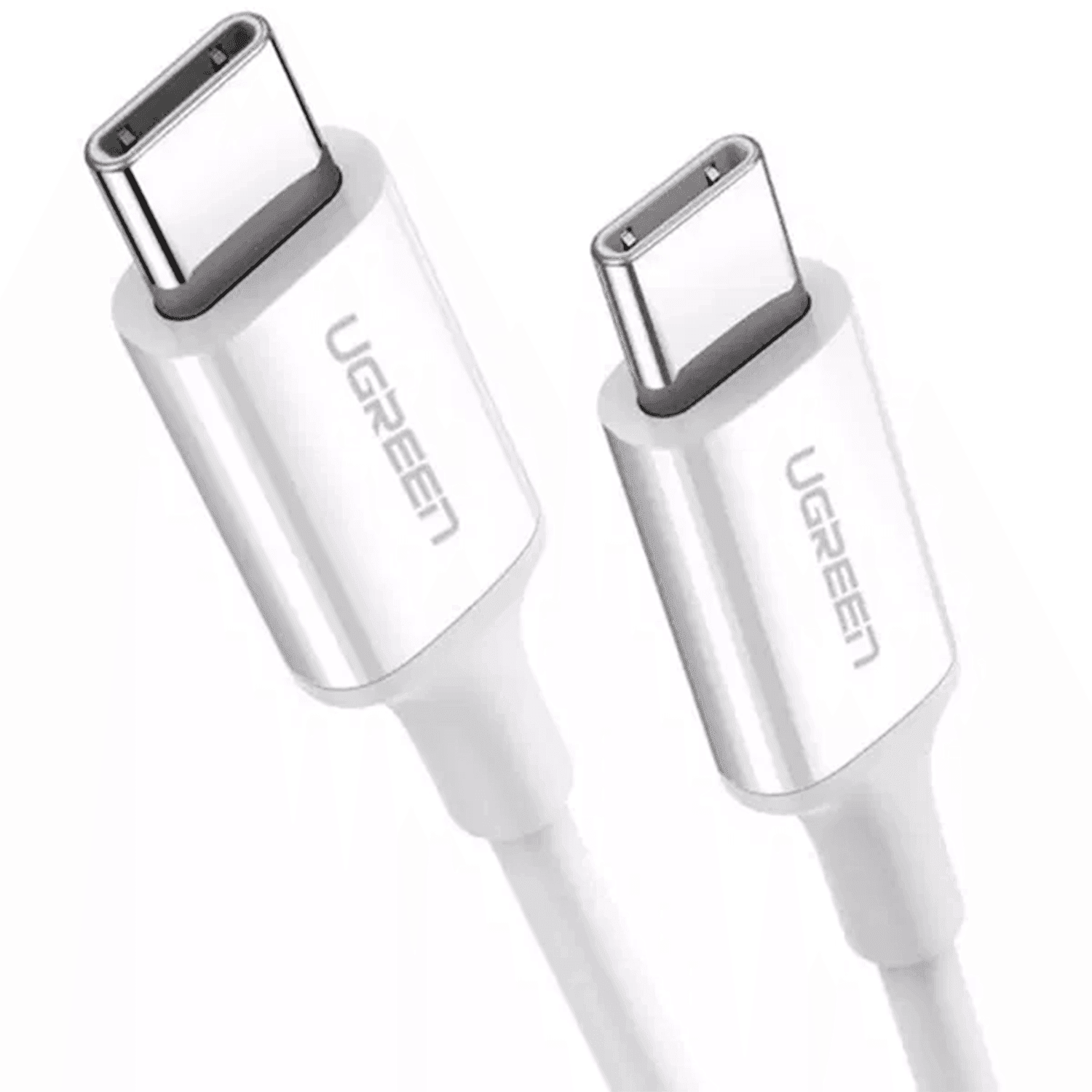 Ugreen Cable USB-C To USB-C 2.0 2M - White - كيبل شحن ممتاز Ugreen Cable USB-C To USB-C 2.0 2M - White - كيبل شحن ممتاز