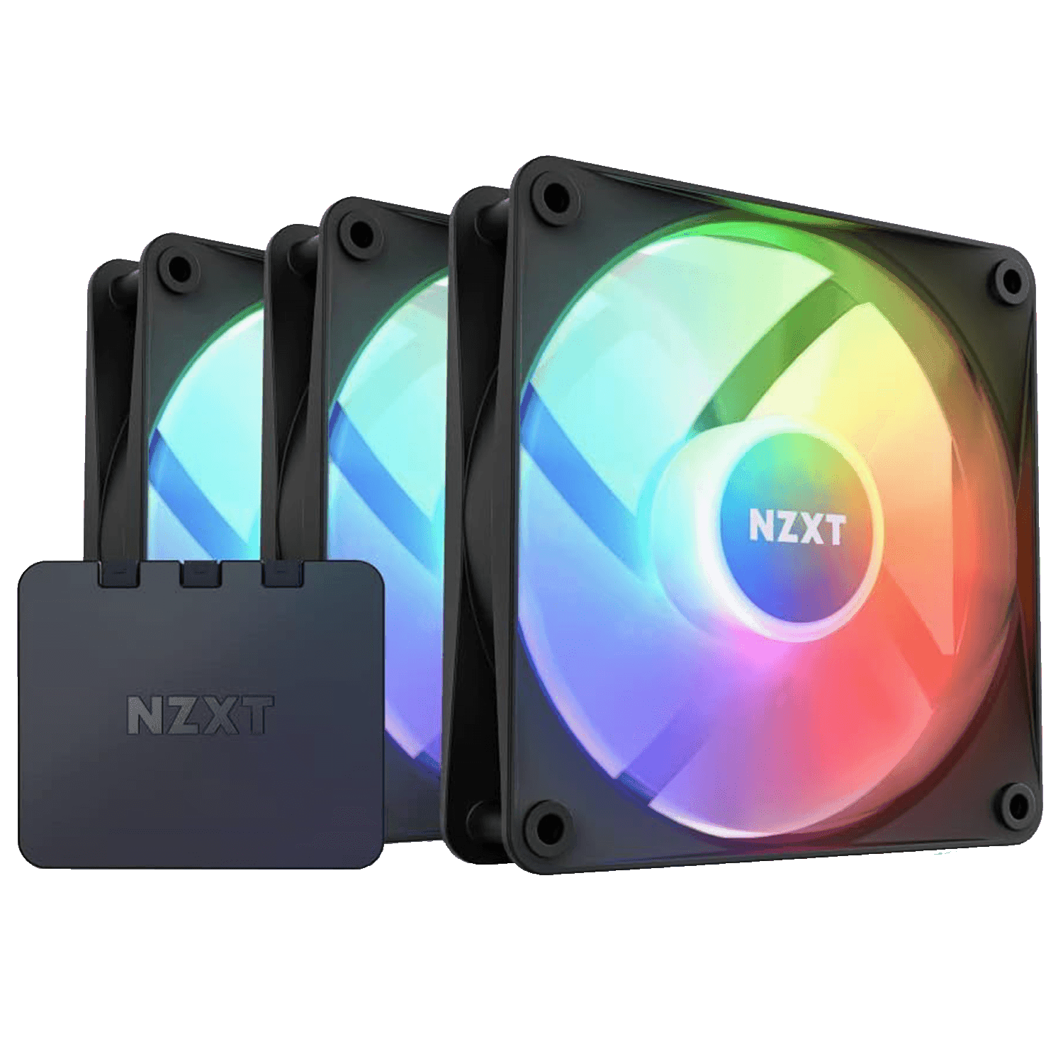 NZXT F120 Core RGB Series Triple Fan Black - مراوح آر جي بي سوداء NZXT F120 Core RGB Series Triple Fan Black - مراوح آر جي بي سوداء