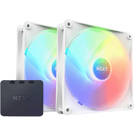 NZXT F140 Core RGB Series Twin Fan باللون الأبيض - مراوح آر جي بي أبيض