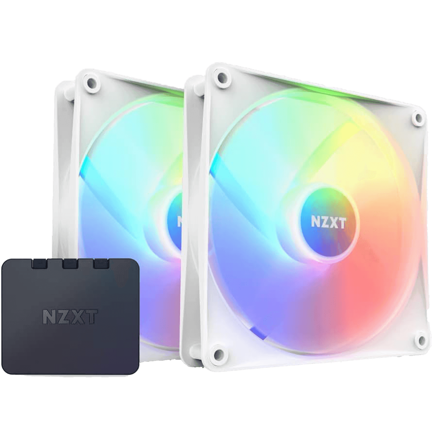 NZXT F140 Core RGB Series Twin Fan White - مراوح آر جي بي بيضاء NZXT F140 Core RGB Series Twin Fan White - مراوح آر جي بي بيضاء