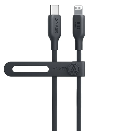 Anker Power Line USB-C to Lightning cable Bio-Based 1M / 3ft For Apple iPhone  - كابل شحن اسود