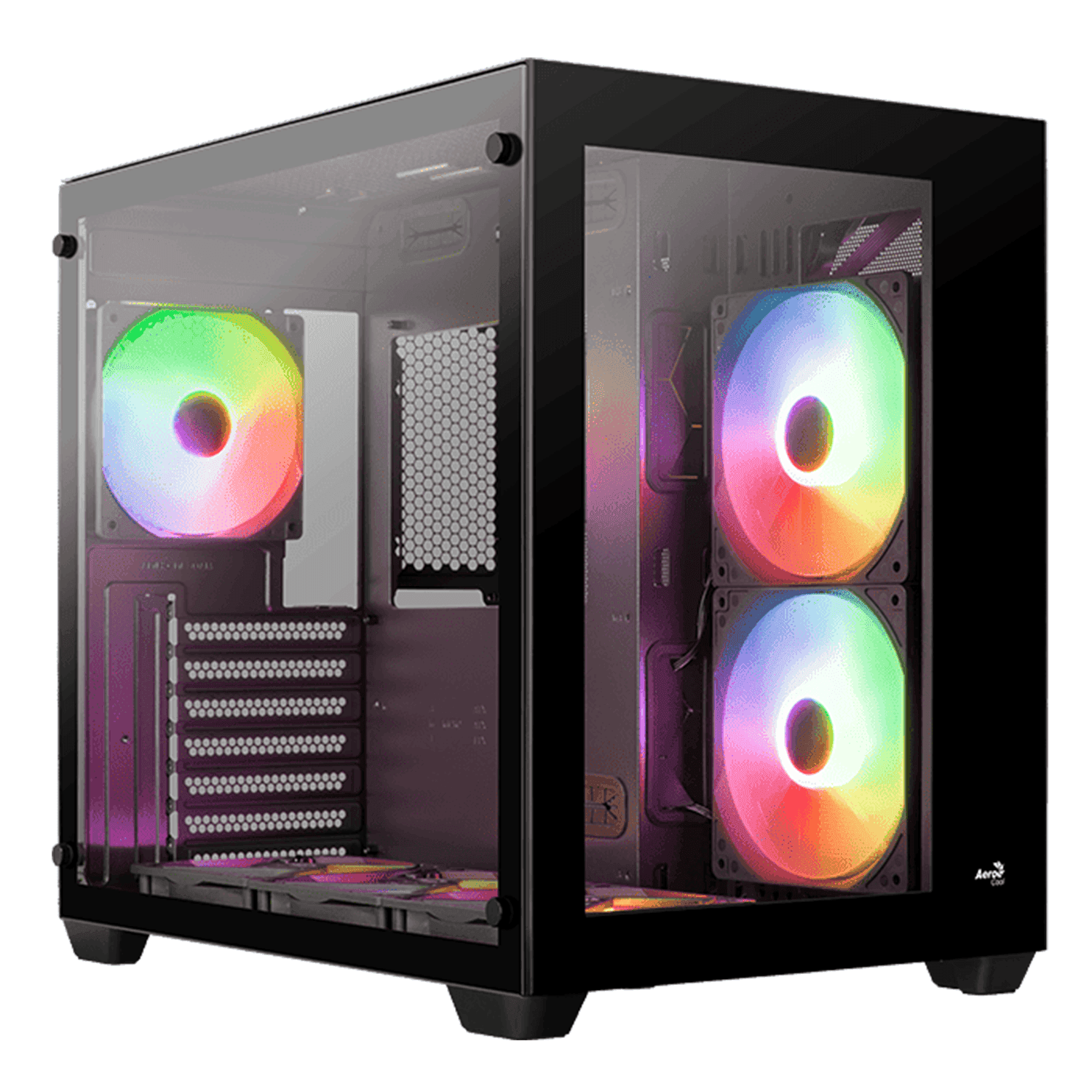Aerocool Dryft v2 Mini-Tower ATX Case Black -كيس Aerocool Dryft v2 Mini-Tower ATX Case Black -كيس
