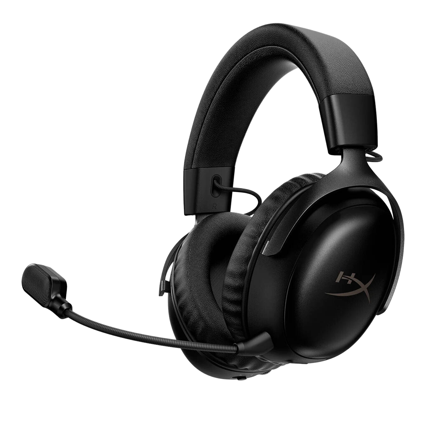 HyperX Cloud III S 2.4GHz, Bluetooth, Battery Life up to 120 Hours 2.4GHz / 200 Hours Bluetooth, Detachable Mic – Black - سماعة سوداء لاسلكية