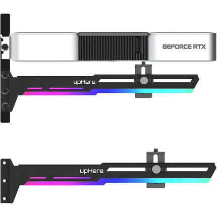 UPHERE 5V بطاقة رسومات RGB قابلة للتحكم GPU Brace Support حامل بطاقة الفيديو - أسود - حامل لكرت الشاشه 