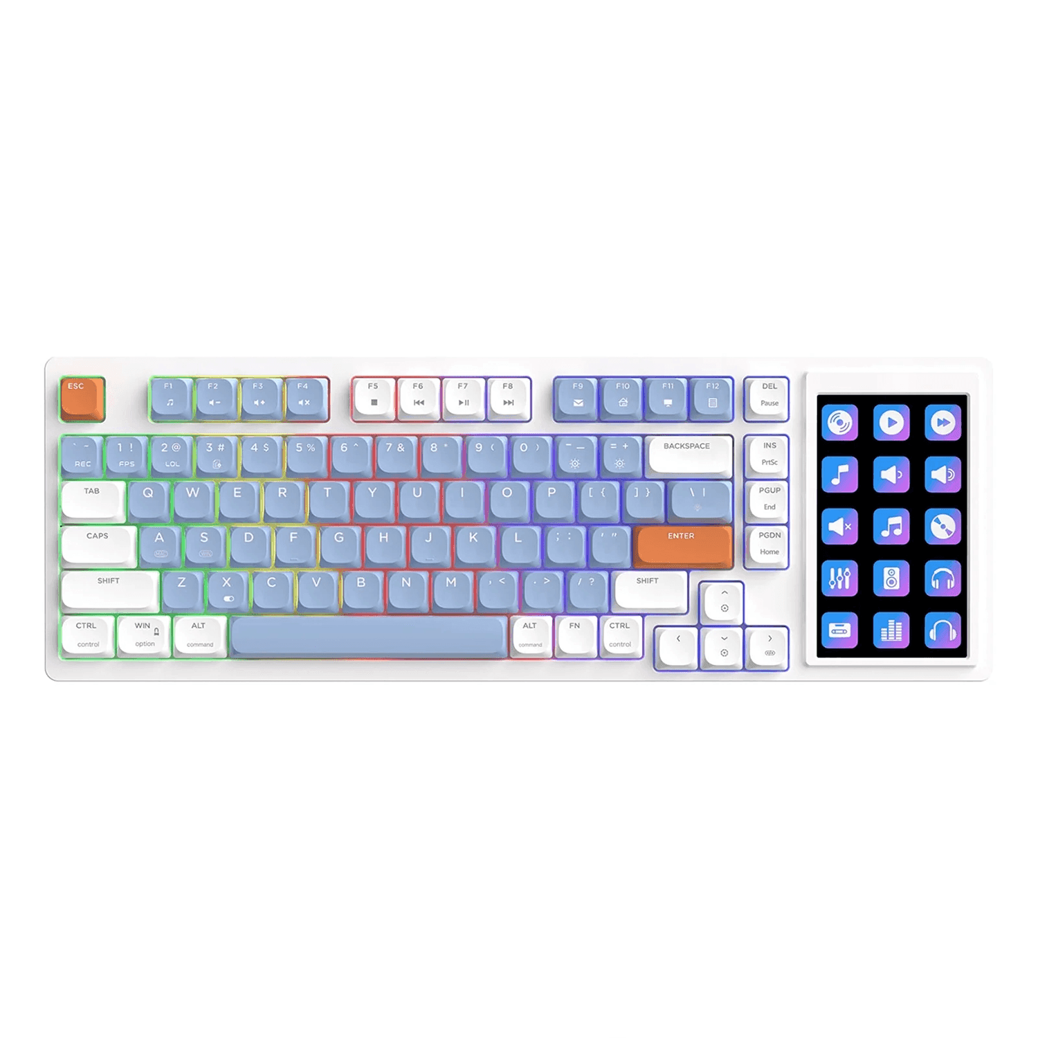 Ajazz AKP815 75% Gasket-mounted Low-profile Mechanical Keyboard with Customizable Touch Screen RED SWITCH - كيبورد خرافي Ajazz AKP815 75% Gasket-mounted Low-profile Mechanical Keyboard with Customizable Touch Screen RED SWITCH - كيبورد خرافي