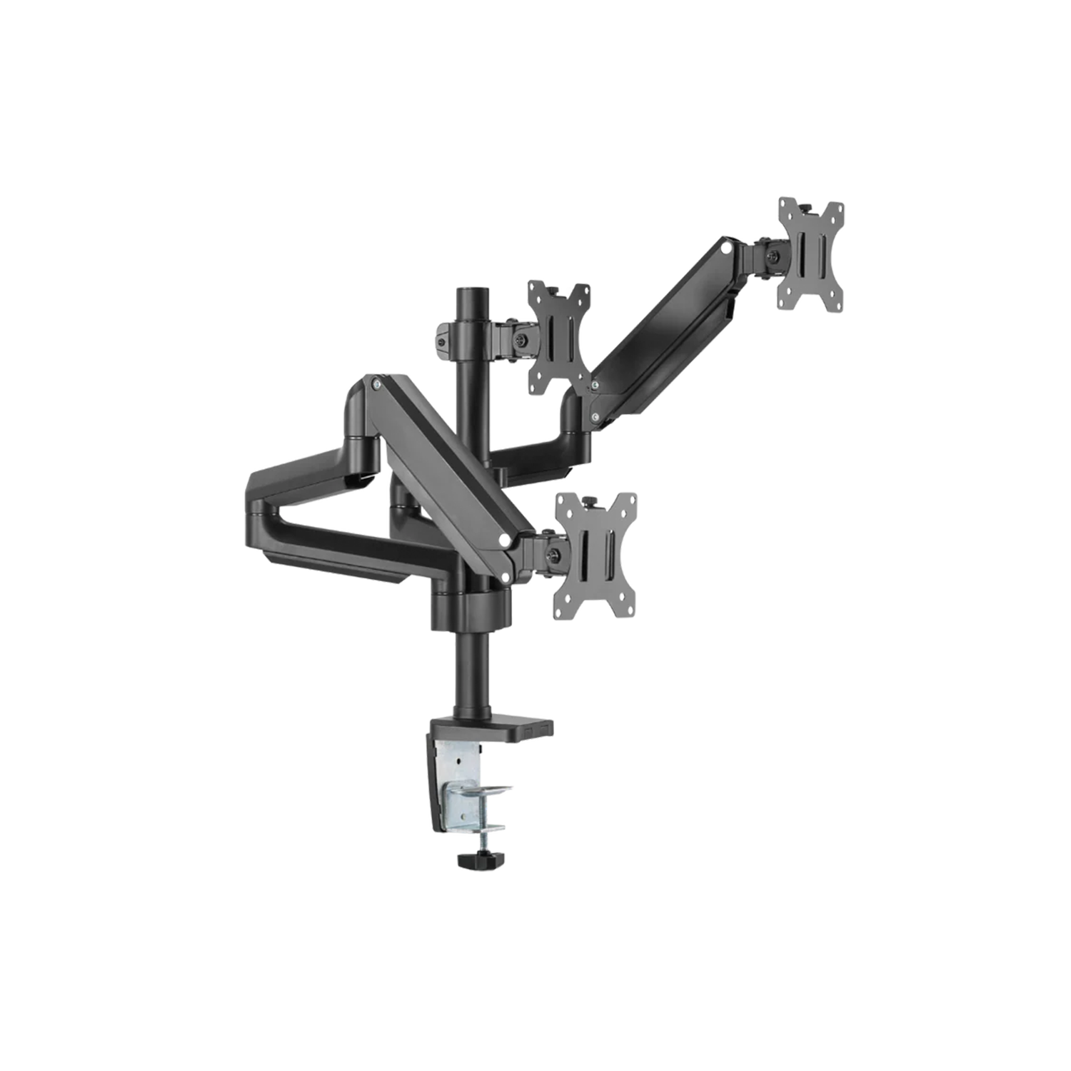 Twistedminds Premium Triple Monitors Aluminum Pole Mounted Gas Spring Monitor Arm Black  TM-26-C018P - حامل للشاشات