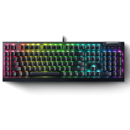 لوحة مفاتيح الألعاب الميكانيكية Razer BlackWidow V4 X: مفاتيح خضراء تعمل باللمس وقابلة للنقر مع تخطيط عربي - كيبود احترافي 