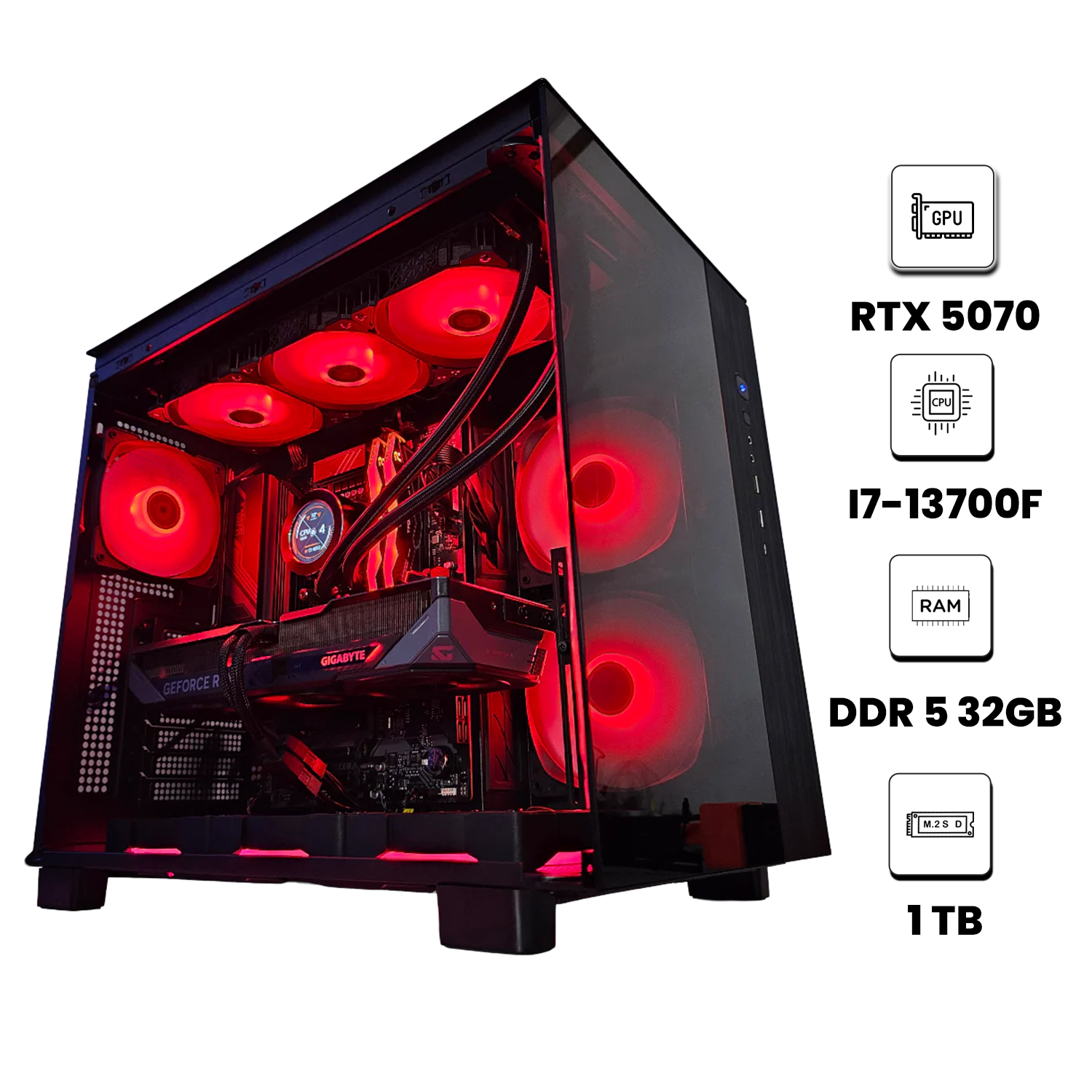 PRO GAMING PC 189 - RTX™ 5070 Gaming OC 12GB - INTEL I7 13700F - بي سي ألعاب ممتاز
