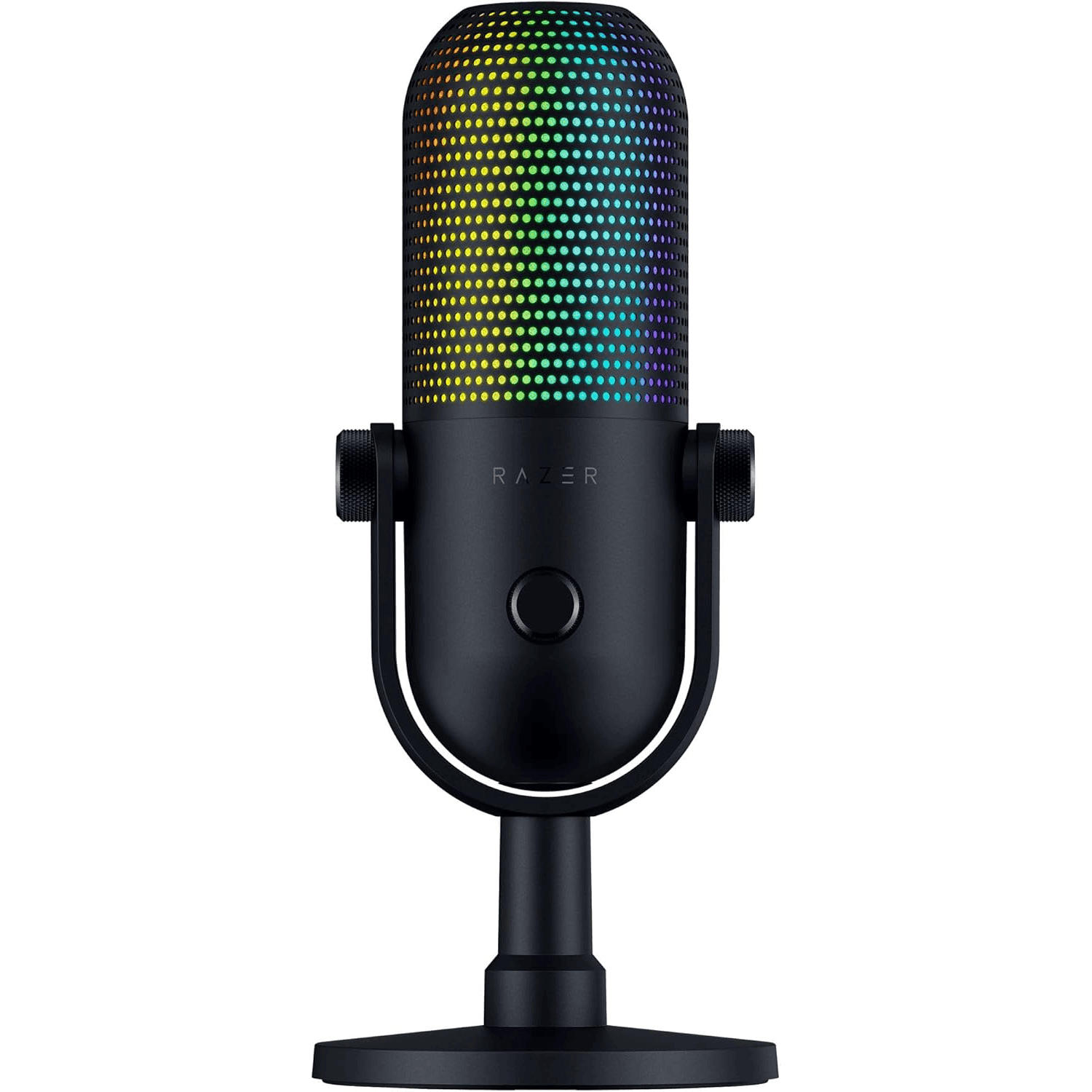Razer Seiren V3 Chroma RGB USB Microphone: Stream & Game Reactive Lighting - Tap-to-Mute Sensor - black - مايك حترافي Razer Seiren V3 Chroma RGB USB Microphone: Stream & Game Reactive Lighting - Tap-to-Mute Sensor - black - مايك حترافي