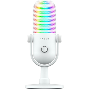 Razer Seiren V3 Chroma RGB USB Microphone: Stream & Game Reactive Lighting - Tap-to-Mute Sensor - white - مايك احترافي