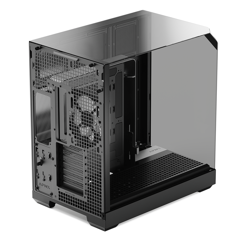 APNX V2 Black premium PC case for high-performance systems - كيس
