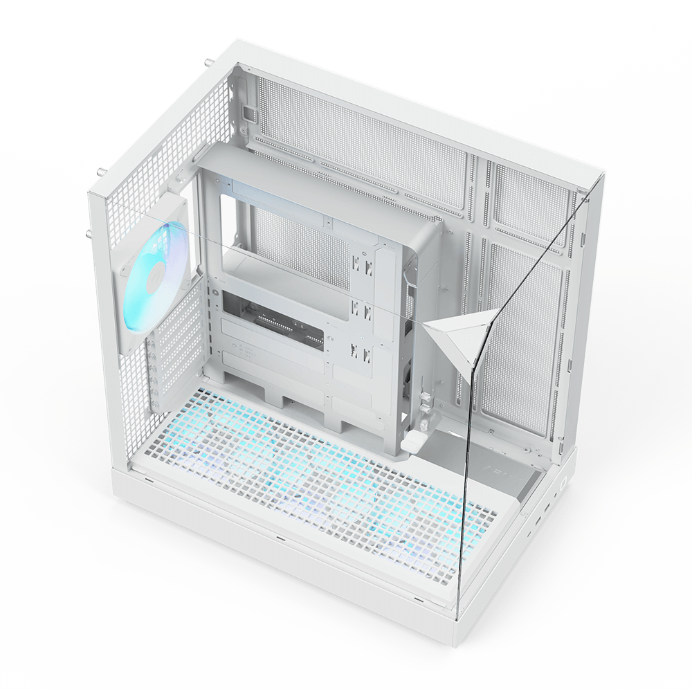 APNX V2 White premium PC case for high-performance systems - كيس أبيض