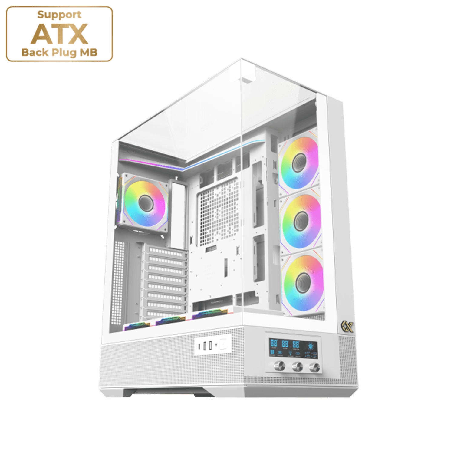 Xigmatek Vision Pro Arctic Full-Tower EATX Case Support BTF / PZ Motherboards - White - كيس أبيض Xigmatek Vision Pro Arctic Full-Tower EATX Case Support BTF / PZ Motherboards - White - كيس أبيض
