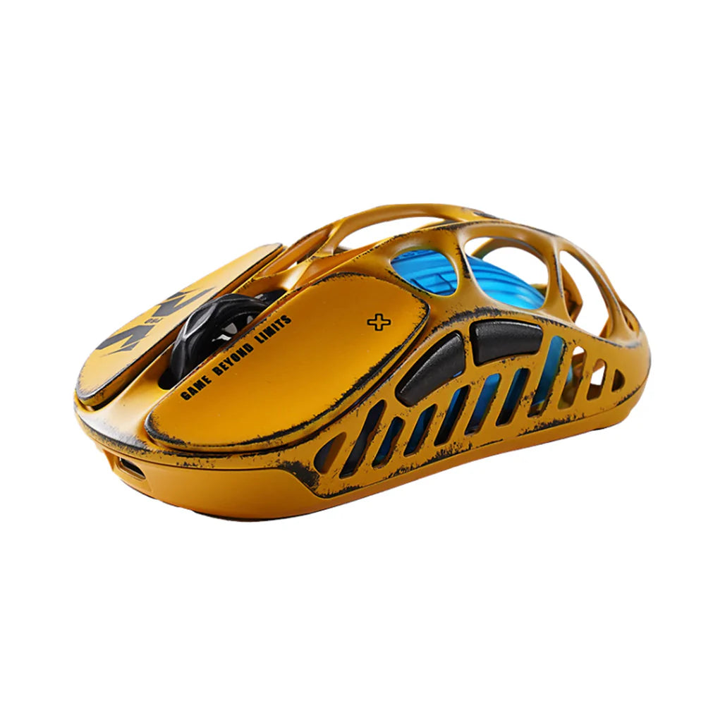 GRAVASTAR MERCURY X Wireless Gaming Mouse – Battle-Worn Yellow - ماوس قيمينغ احترافي