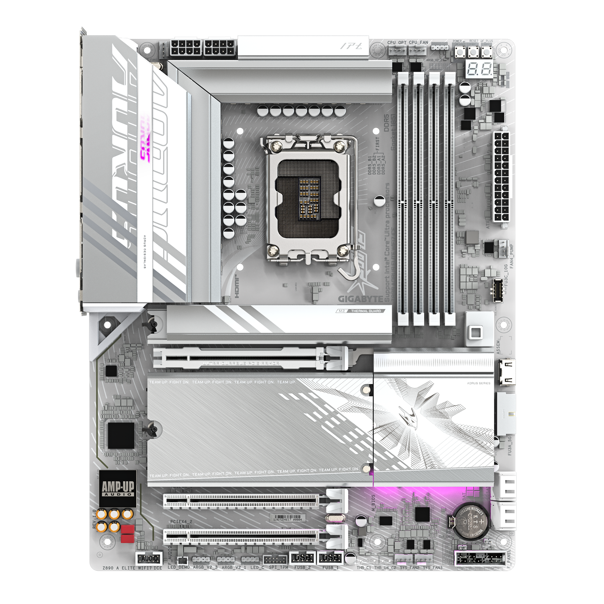 GIGABYTE Z890 AORUS ELITE WIFI7 ICE  Motherboard, LGA 1851, ATX, DDR5 - اللوحة الأم