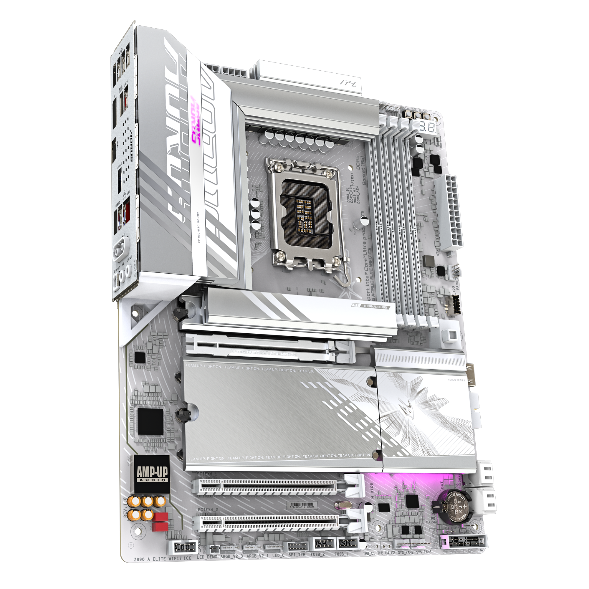 GIGABYTE Z890 AORUS ELITE WIFI7 ICE  Motherboard, LGA 1851, ATX, DDR5 - اللوحة الأم