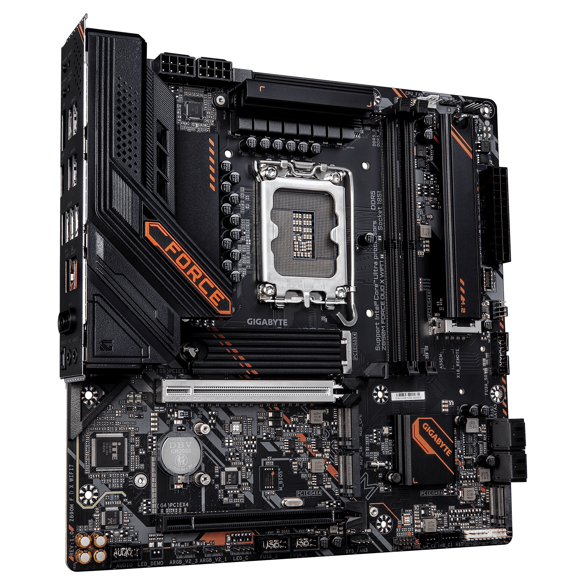 GIGABYTE Z890M FORCE DUO X WIFI7 LGA1851 Micro-ATX Motherboard (DDR5, PCIe 5.0, Wi-Fi 7, 5GbE) - لوحة الأم