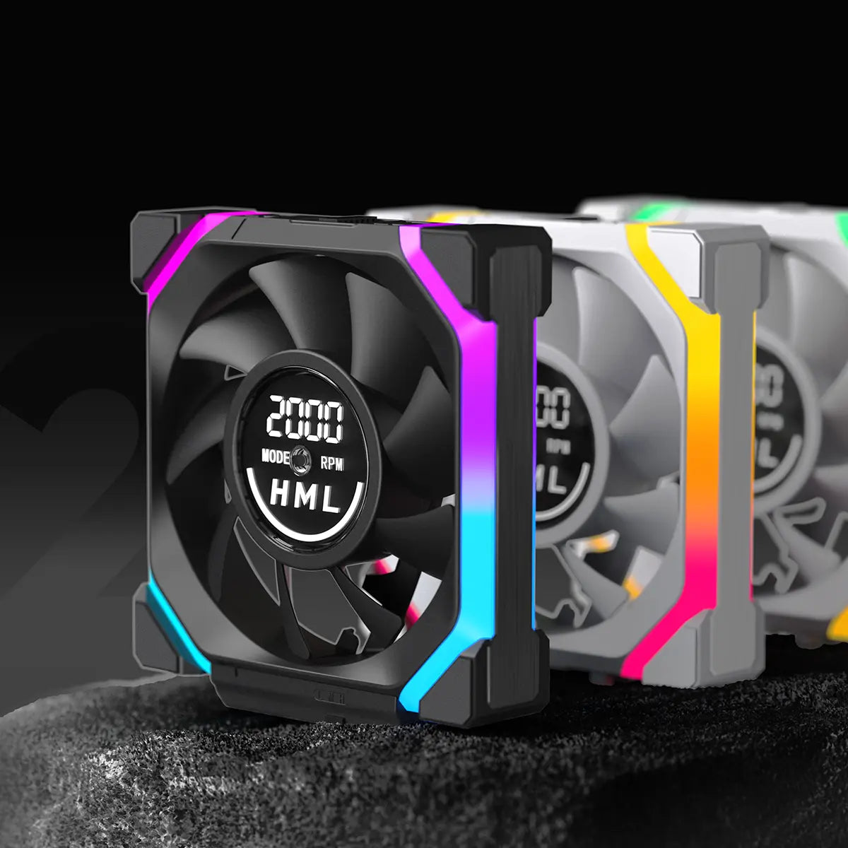 Jungle Leopard LCD GALAXY V2 120mm SINGLE Fan BLACK - مراوح تبريد