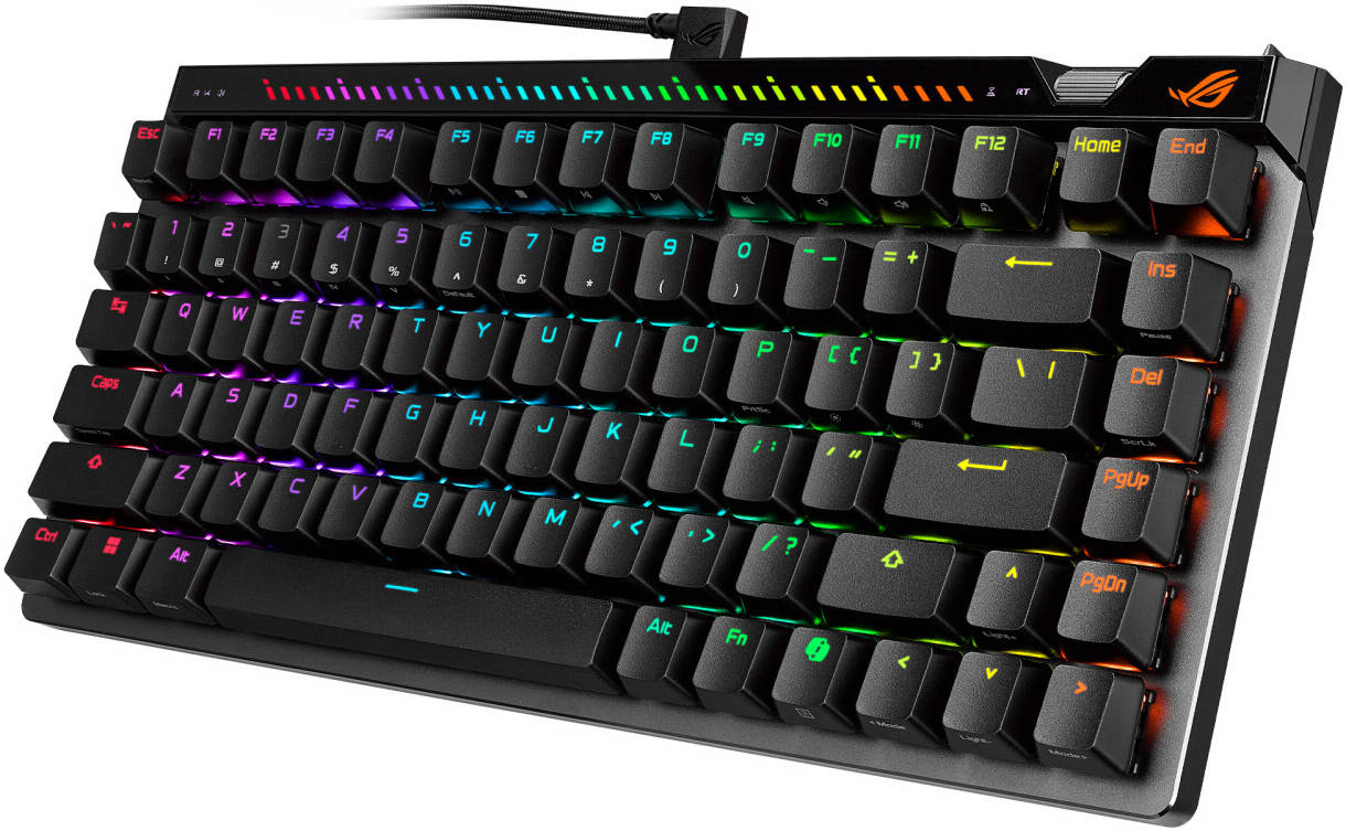 ROG Falchion Ace 75 HE Gaming Keyboard, Magnetic Switch, Hot-Swappable, English-Arabic Layout Black - كيبورد اسوس مغناطيسي