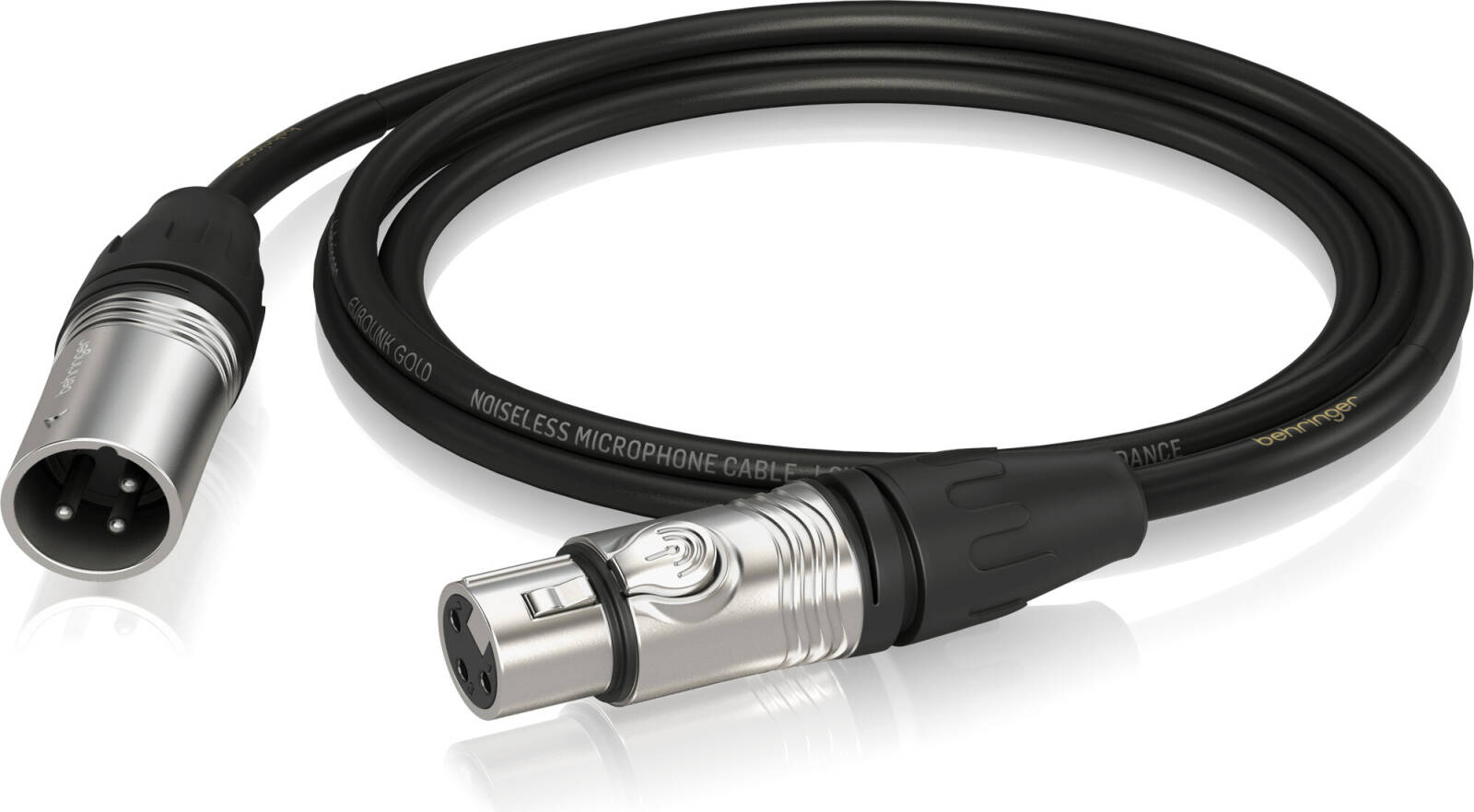 Behringer GMC150 Microphone Cable, Gold Plated XLR Connectors, 1.5m 5ft Length, Balanced Audio, Durable Heavy Duty Jacket, Low Noise, Professional Stage Studio Recording | GMC150 - كيبل صوت