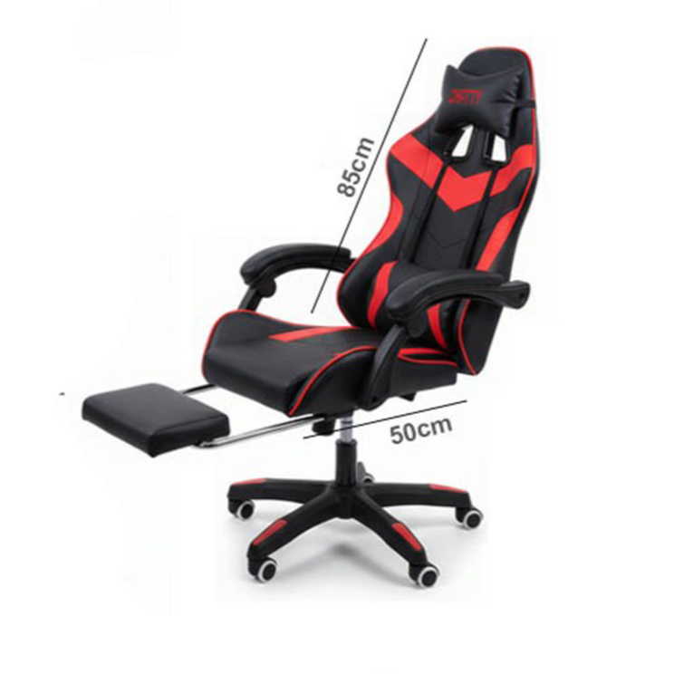 Chatty Adjustable gaming chair with retractable footrest