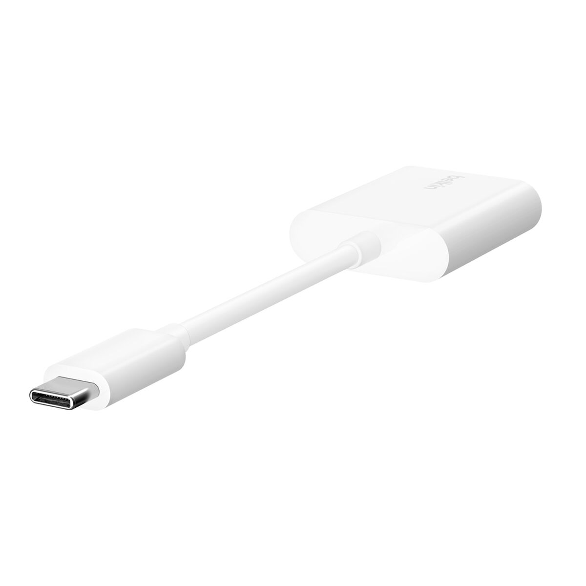 Belkin CONNECT USB-C Audio + USB-C Charge Adapter, 60W PD Fast Charging, White