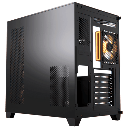 Acegeek Horizon Three sided Tempered Glass ATX Mid Tower Gaming Case - Black - كيس - PC BUILDER QATAR - Best PC Gaming Store in Qatar 