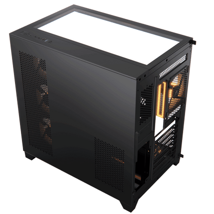 Acegeek Horizon Three sided Tempered Glass ATX Mid Tower Gaming Case - Black - كيس - PC BUILDER QATAR - Best PC Gaming Store in Qatar 