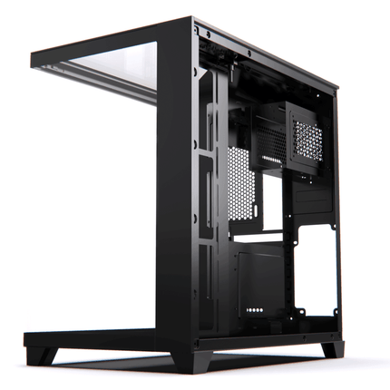 Acegeek Horizon Three sided Tempered Glass ATX Mid Tower Gaming Case - Black - كيس - PC BUILDER QATAR - Best PC Gaming Store in Qatar 