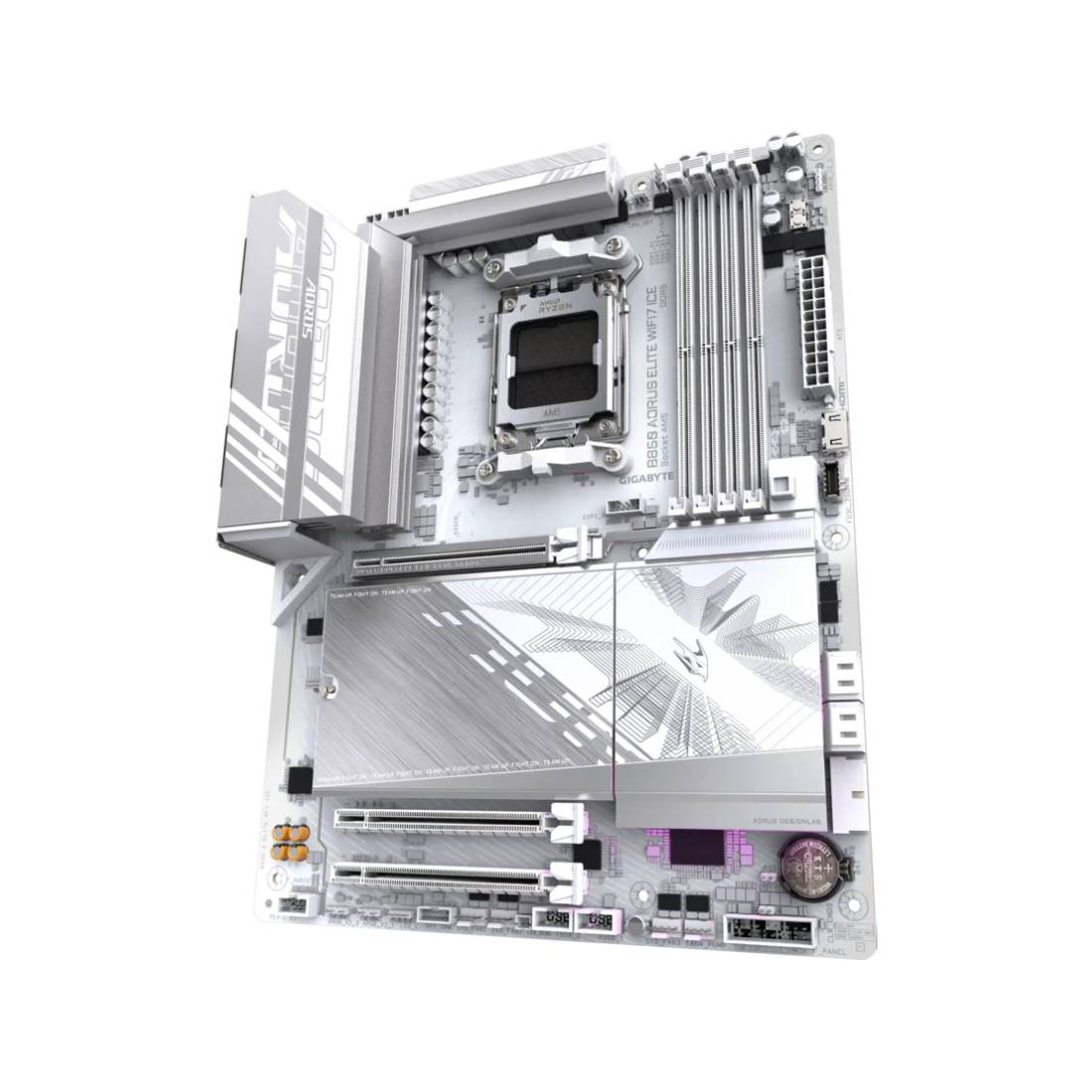 GIGABYTE B850 AORUS ELITE WIFI7 ICE AM5 ATX Motherboard, DDR5, PCIe 5.0, WiFi 7, White