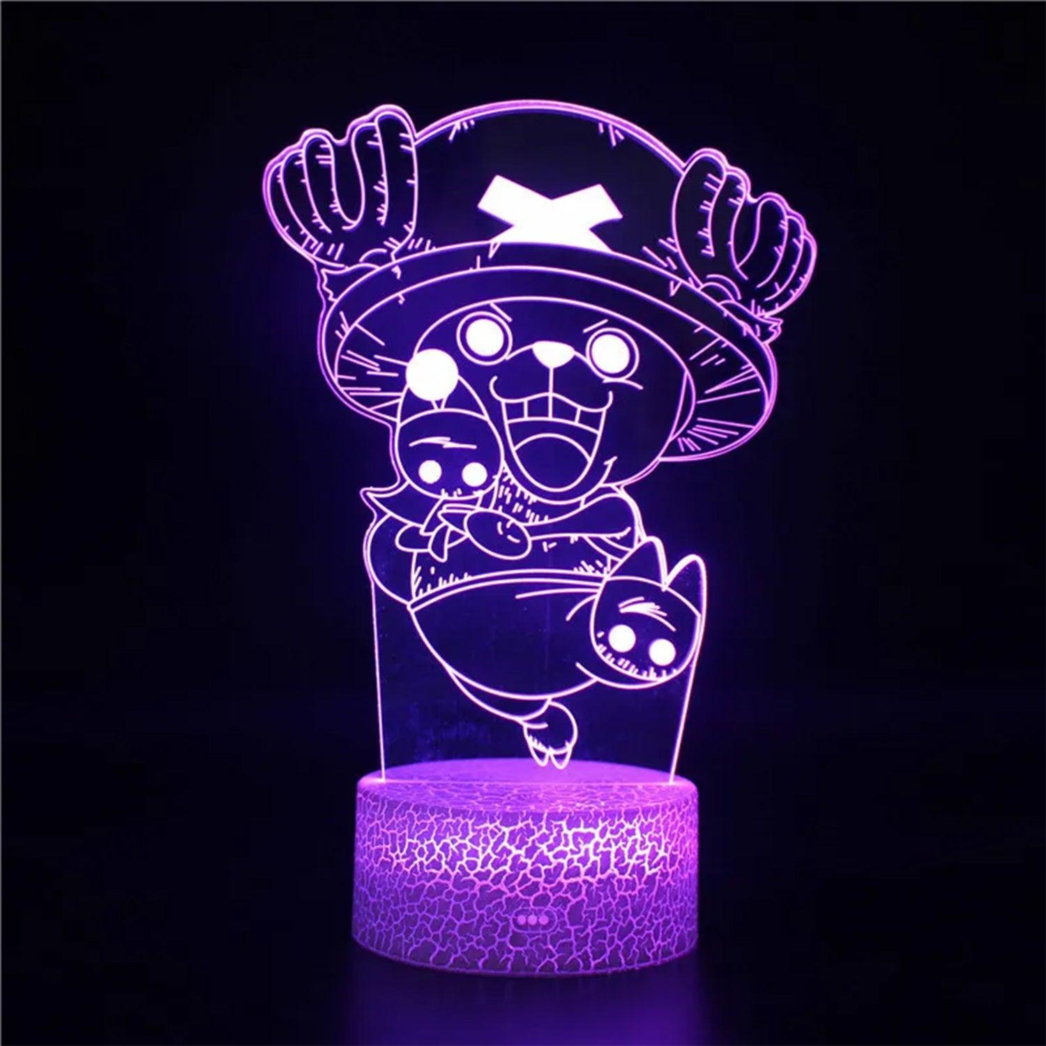 Chopper - One Piece Anime Night Lights Action Figure 3D LED Toys Table Lamp - مجسم انمي ثلاثي الابعاد