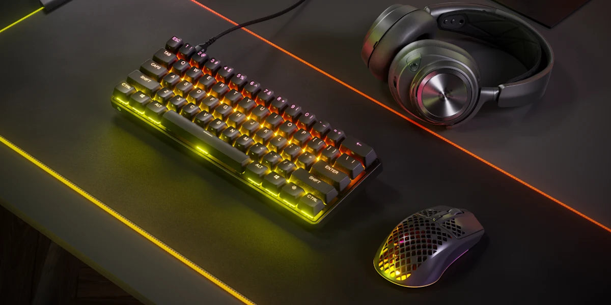 Steelseries Apex Pro Mini Wireless Gaming HyperMagnetic Keyboard 60% Black - كيبورد احترافي