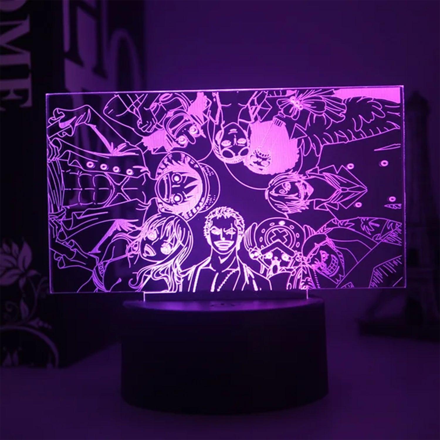 Straw Hat Crew 1 - One Piece Anime Night Lights Action Figure 3D LED Toys Table Lamp - مجسم انمي ثلاثي الابعاد