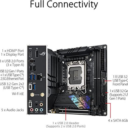 Asus ROG Strix B760-I Wi-Fi DDR5 LGA 1700 Intel 13th Mini ITX Gaming Motherboard - لوحة الأم - PC BUILDER QATAR - Best PC Gaming Store in Qatar 