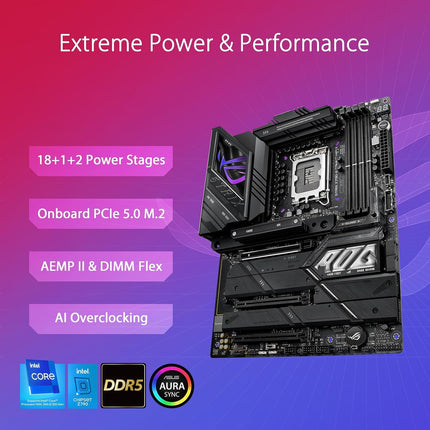 ASUS ROG Strix Z790-E Gaming WiFi II DDR5 LGA 1700 ATX Gaming Motherboard - اللوحة الأم - PC BUILDER QATAR - Best PC Gaming Store in Qatar 