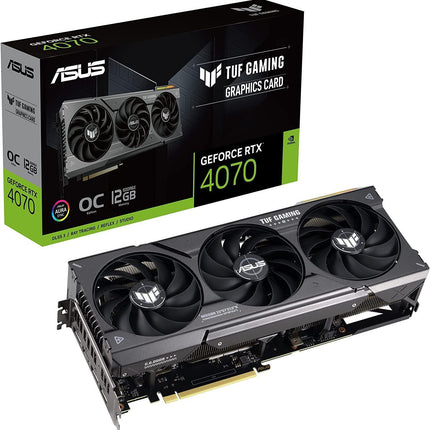 ASUS TUF Gaming NVIDIA GeForce RTX™ 4070 OC Edition Gaming Graphics Card black - كرت الشاشة - PC BUILDER QATAR - Best PC Gaming Store in Qatar 