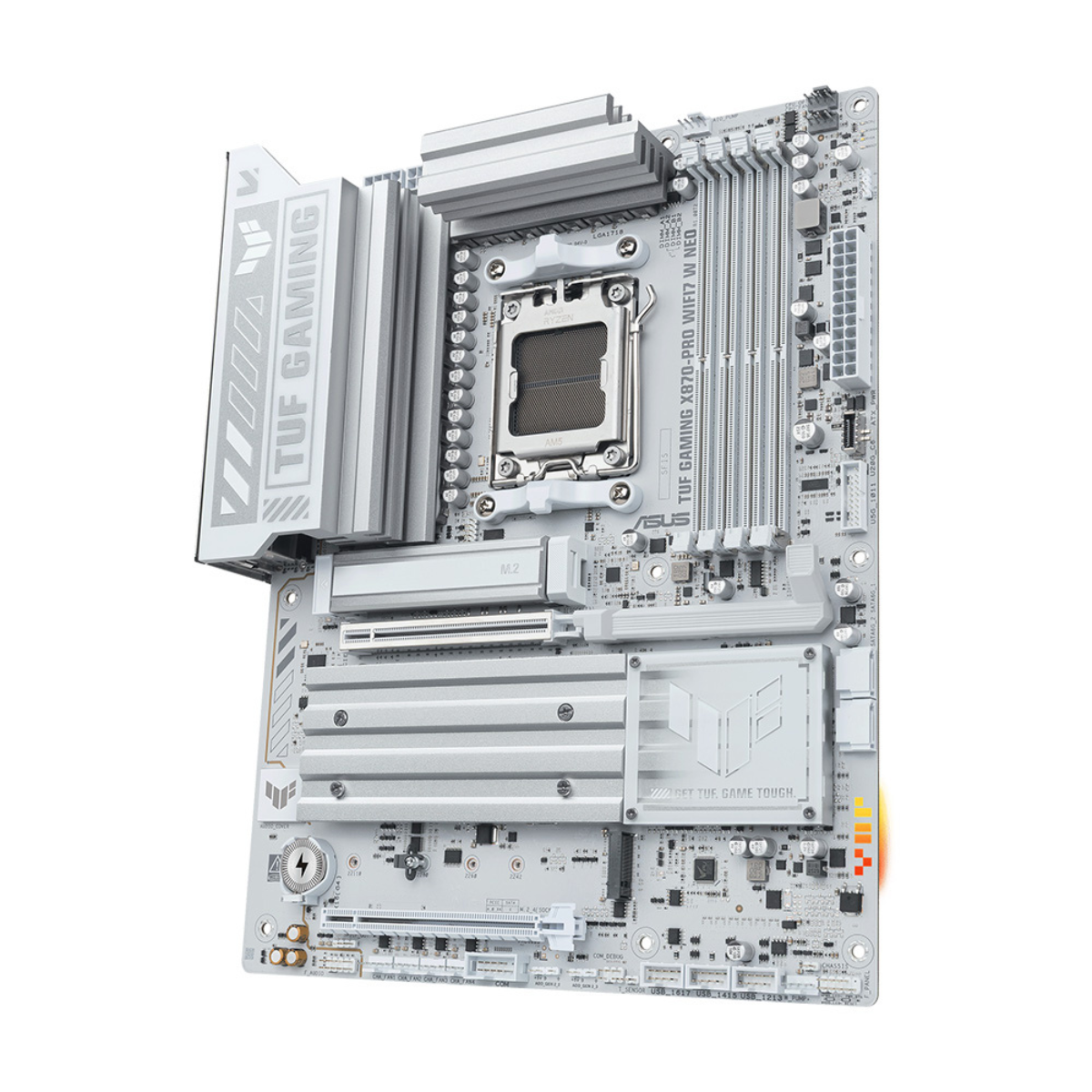 ASUS TUF GAMING X870 PRO WIFI7 W NEO Motherboard (AMD AM5, DDR5, Wi-Fi 7) White Motherboard - لوحة أم بيضاء