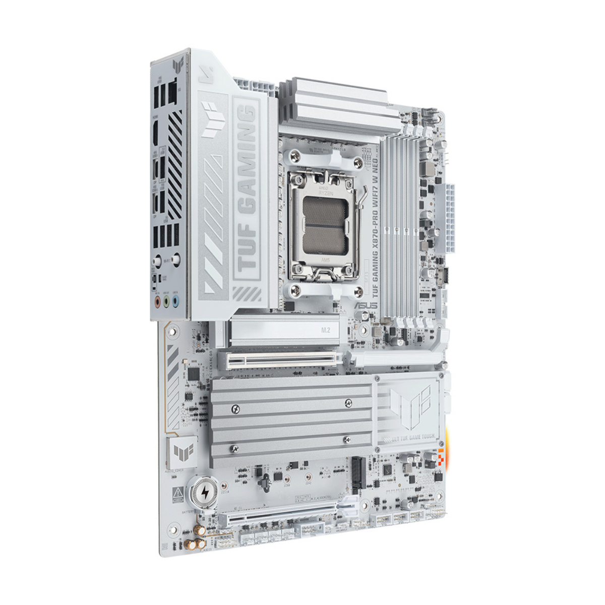 ASUS TUF GAMING X870 PRO WIFI7 W NEO Motherboard (AMD AM5, DDR5, Wi-Fi 7) White Motherboard - لوحة أم بيضاء