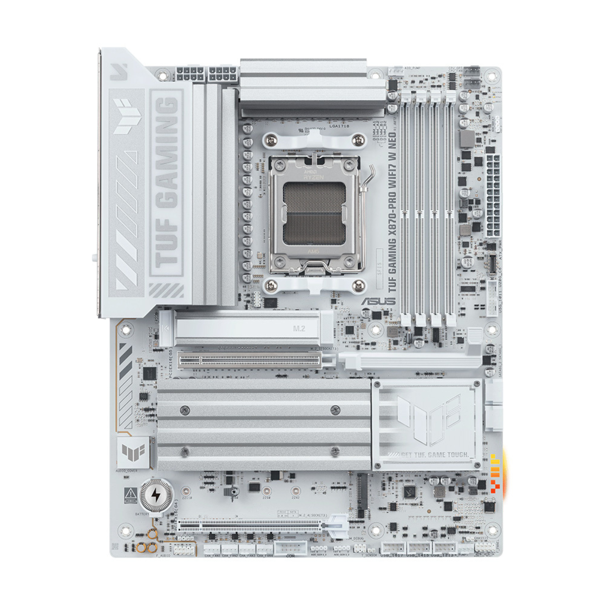 ASUS TUF GAMING X870 PRO WIFI7 W NEO Motherboard (AMD AM5, DDR5, Wi-Fi 7) White Motherboard - لوحة أم بيضاء