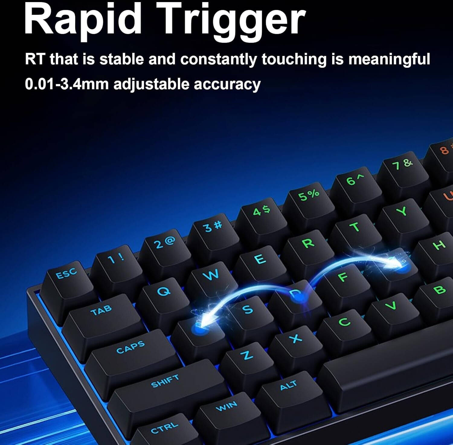 MCHOSE  ACE60-5A PRO 60%  Hall Effect URANUS Magnetic Switch  8kHz Polling Rate, -كيبورد لاسلكي للألعاب