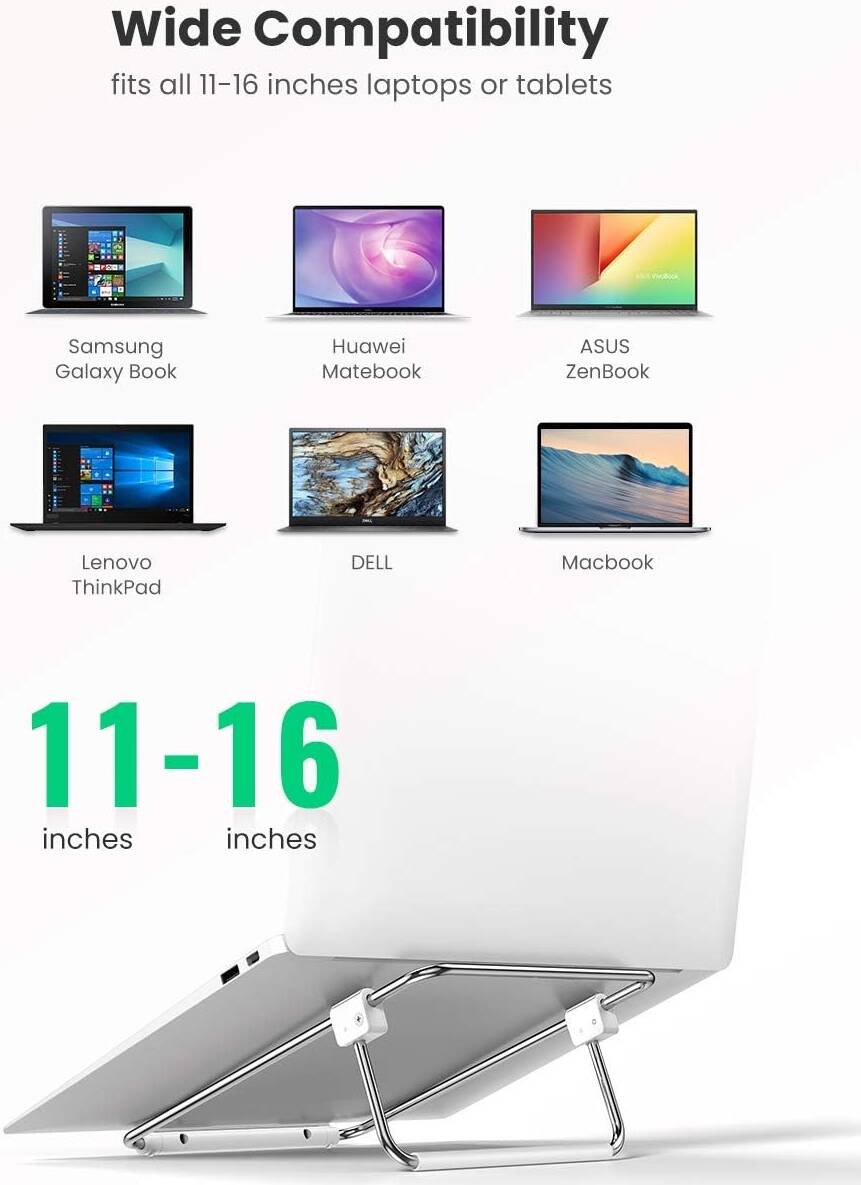 UGREEN Foldable Desktop Laptop  Stand (Silver)-حامل لابتوب