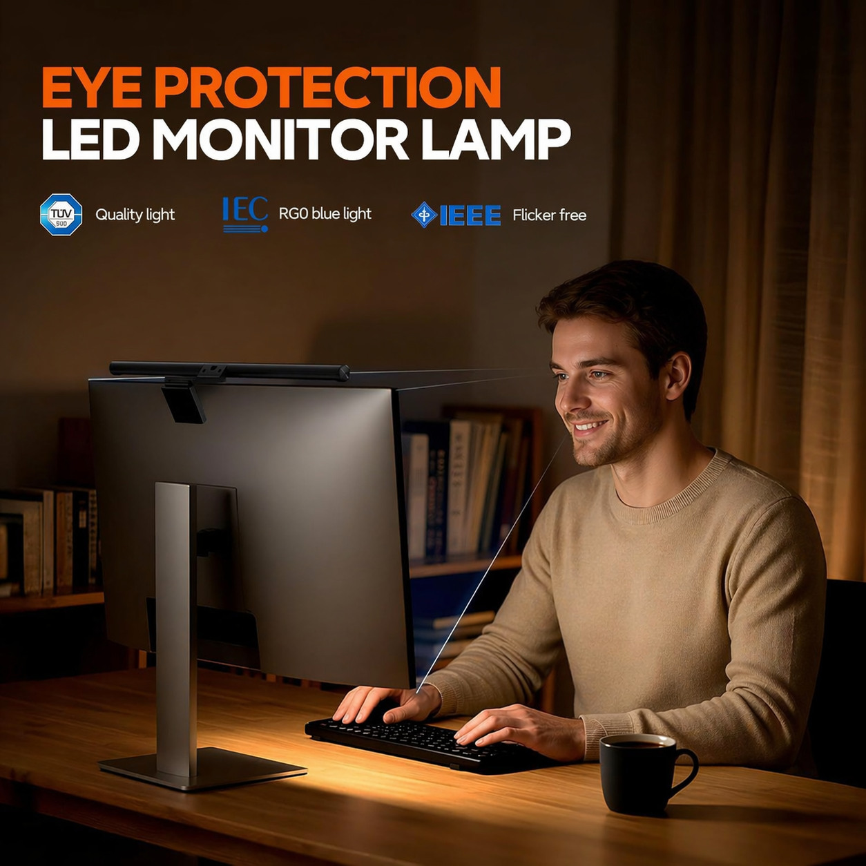 LYMAX L1 Plus D013 Monitor Light Bar USB Screen Light for Computer Desk – Eye Care LED - - مصباح شاشة
