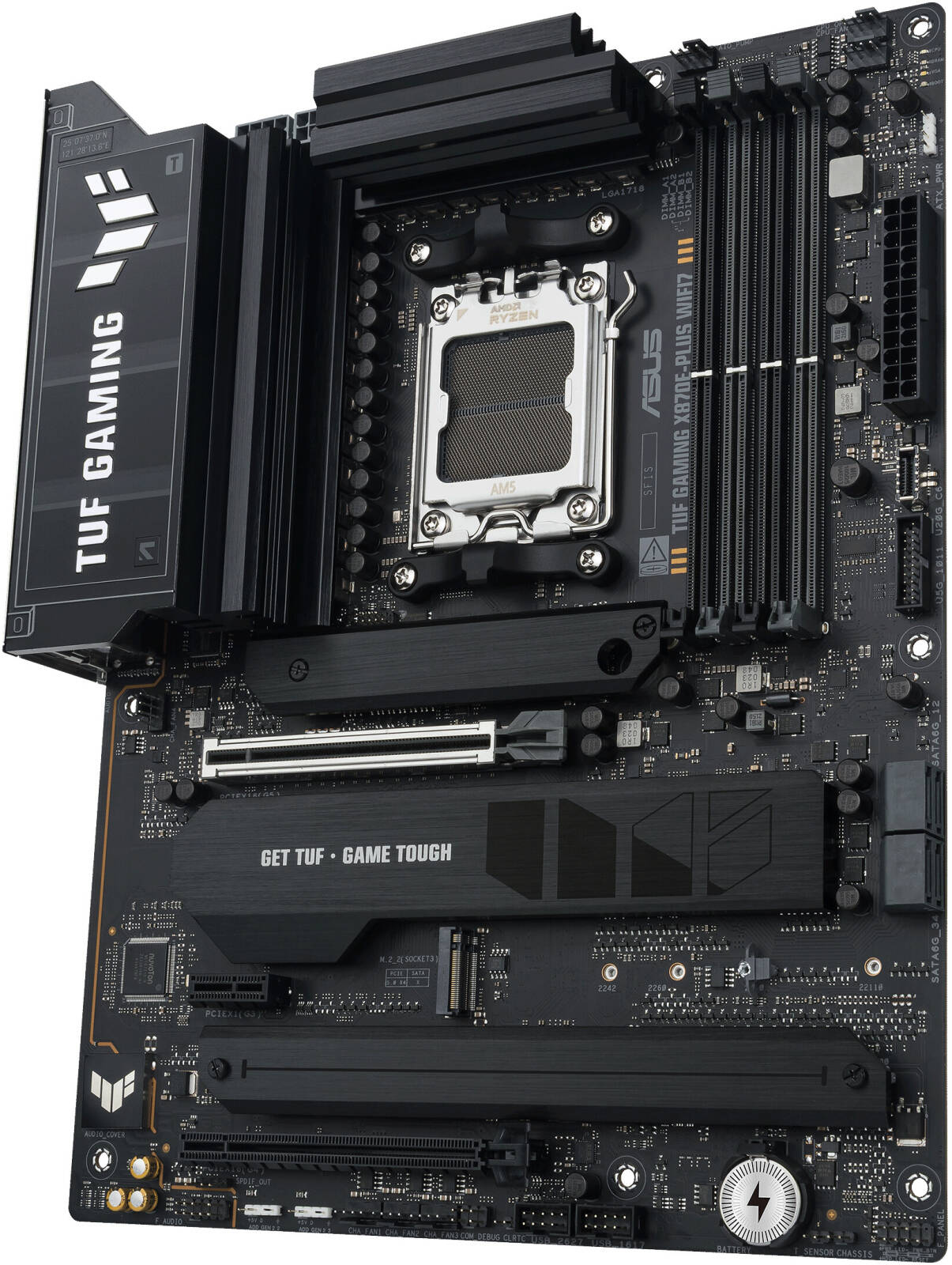 ASUS TUF GAMING X870E-PLUS WIFI7 ATX AM5 Motherboards, AMD X870E Chipset, DDR5 - لوحه ام