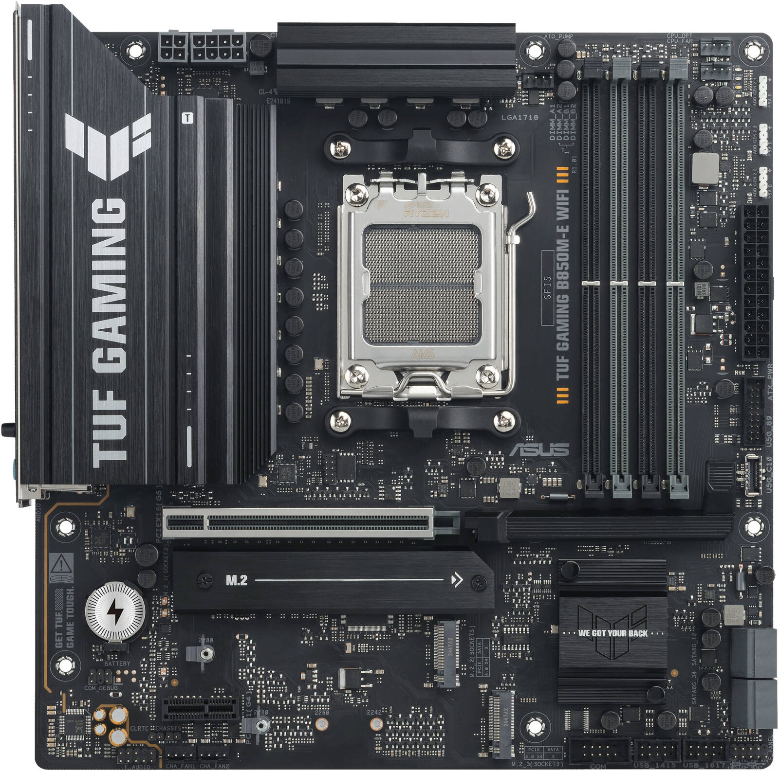 ASUS ASUS TUF GAMING B850M-E WIFI AM5 Micro-ATX AMD Gaming Motherboard - لوحه ام