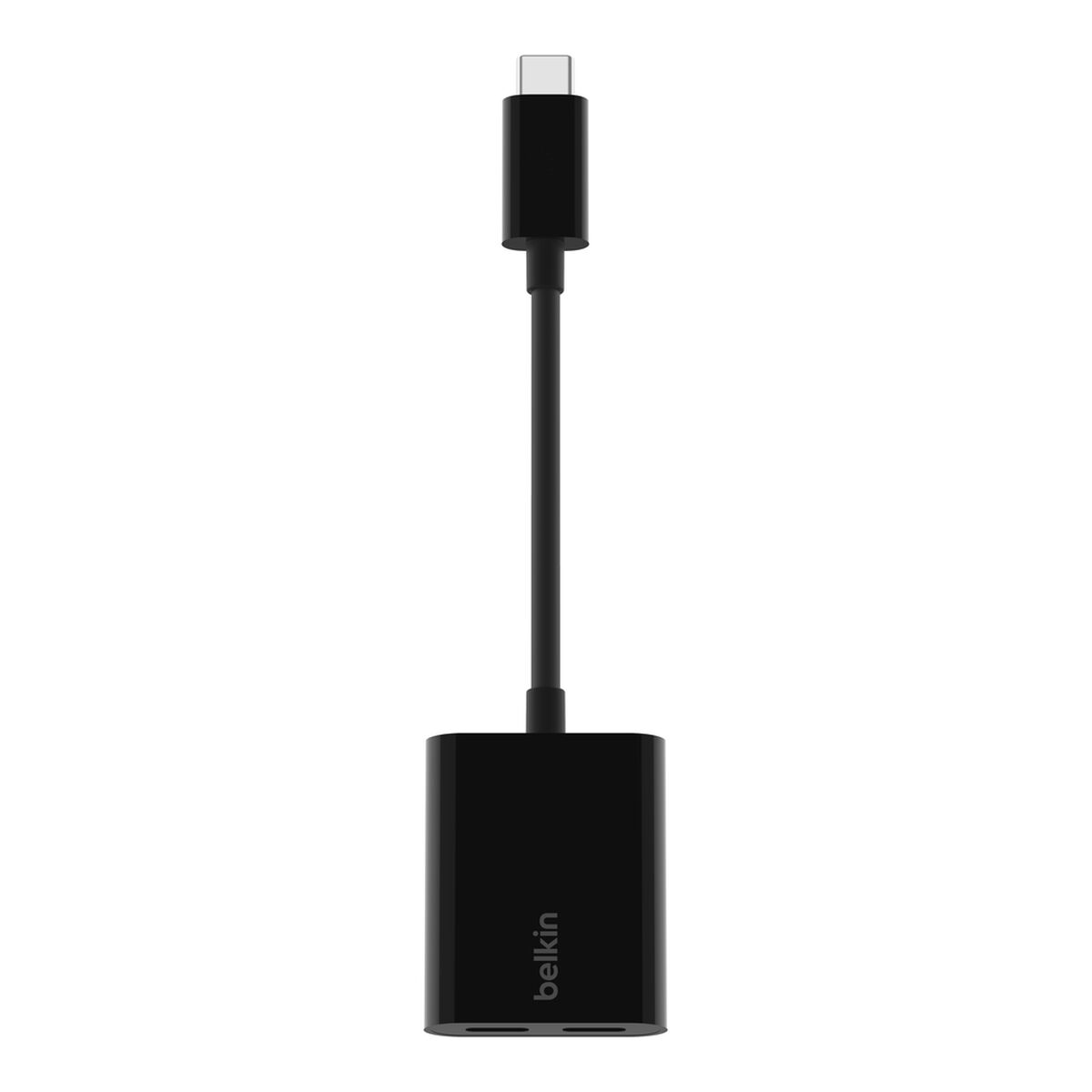 Belkin RockStar USB-C Audio + USB-C Charge Adapter, 60W PD Fast Charging, Black