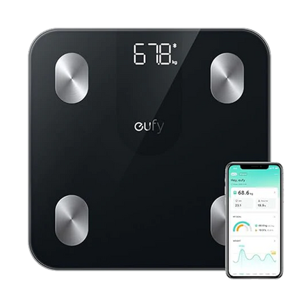 ANKER Eufy Smart Scale A1 Compact Digital Scale Bluetooth Black - ميزان ذكي أسود