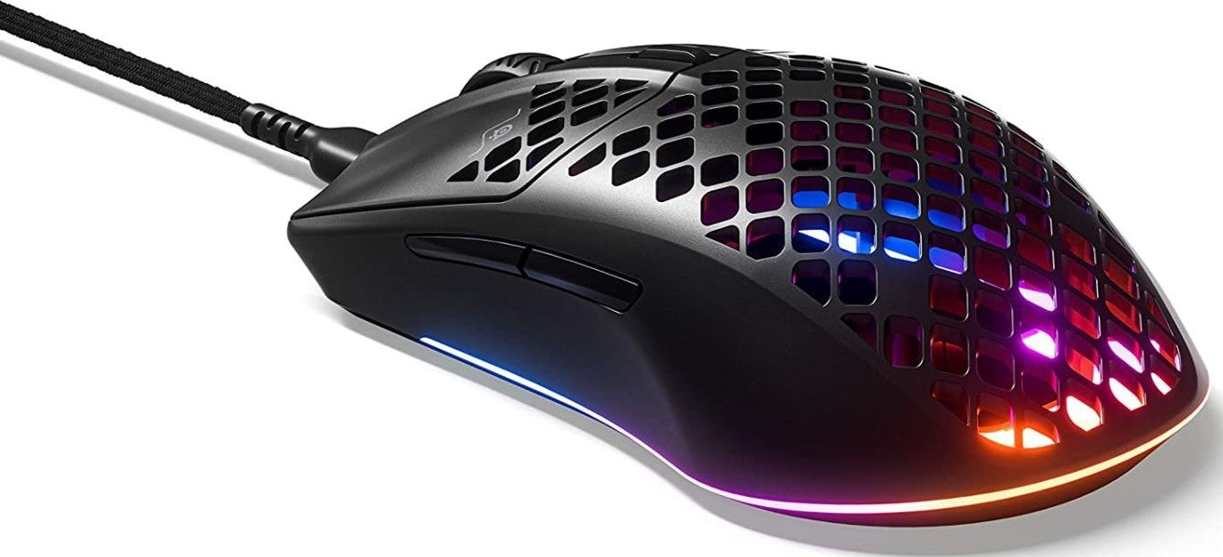 SteelSeries Aerox 3 Gaming Super Light Mouse RGB, 8,500 CPI, 6 Prog Buttons Black | 62599 - ماوس احترافي