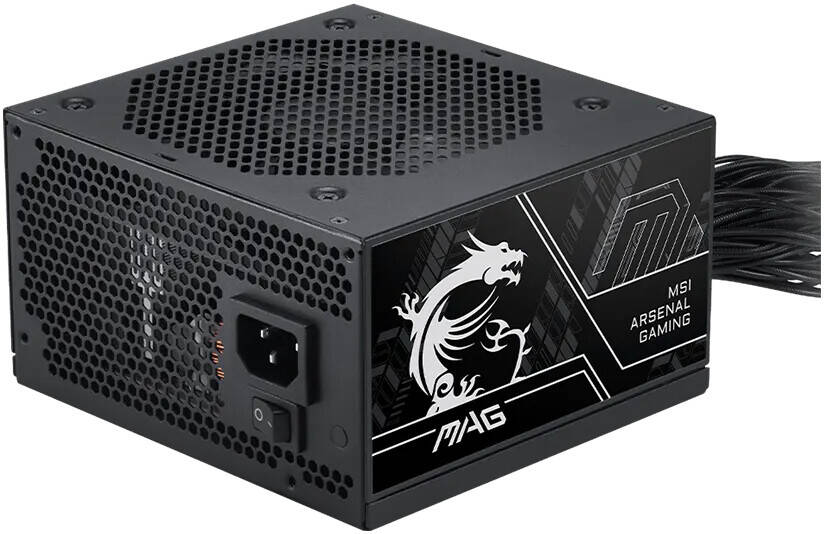 MSI MAG A750BN PCIE5 III 750W Power Supply – 80 PLUS Bronze, ATX 3.1 & PCIe 5.1 Ready, 12V-2x6 Cable, Black - مزود طاقة