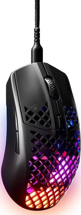 SteelSeries Aerox 3 Gaming Super Light Mouse RGB, 8,500 CPI, 6 Prog Buttons Black | 62599 - ماوس احترافي