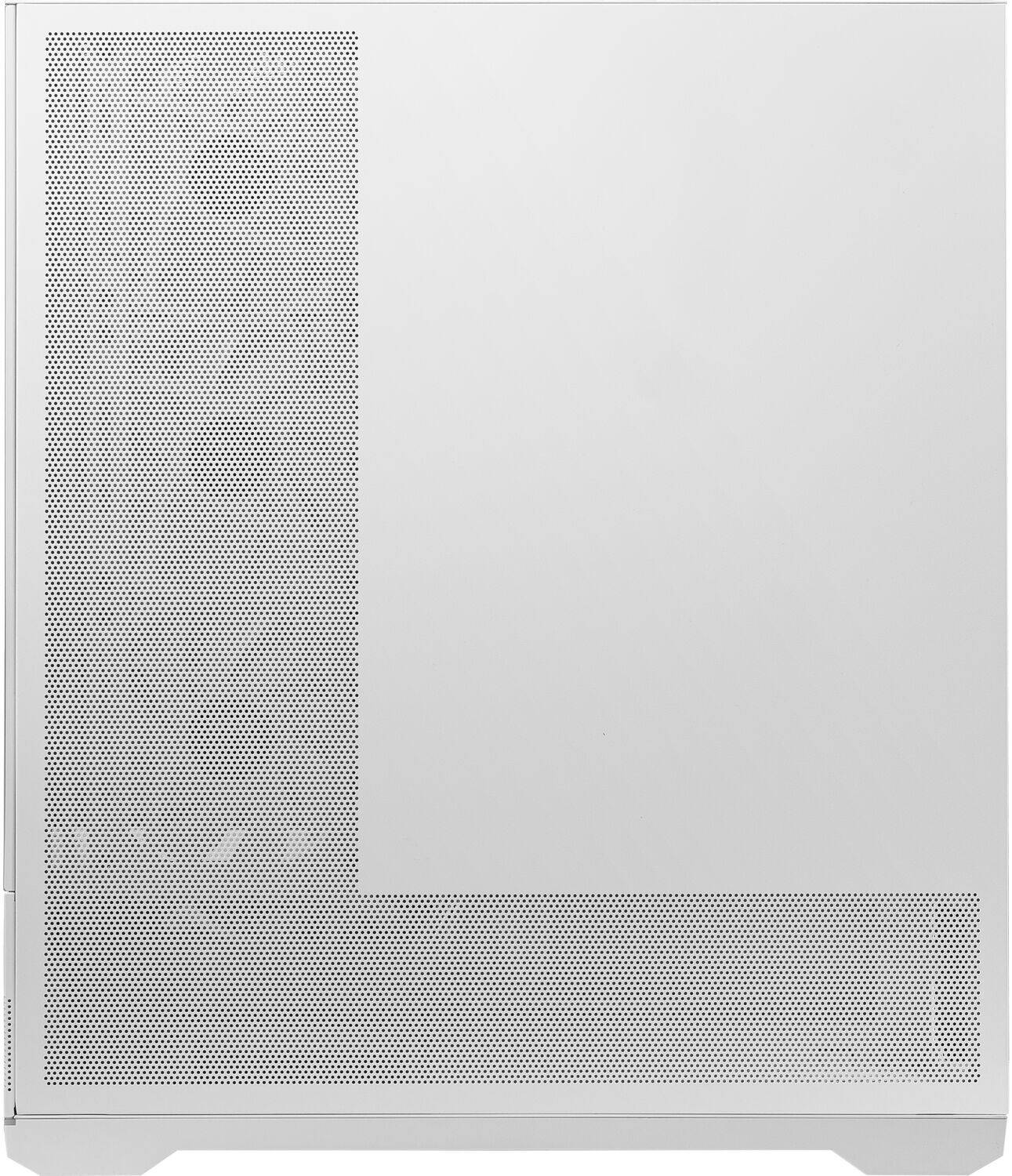 MSI MAG Pano 110R PZ Mid-Tower Computer Case, 4x aRGB Pre-Installed Fan, Up to 360mm Radiator & 10x Fan Support, 270° Panoramic-كيس ابيض